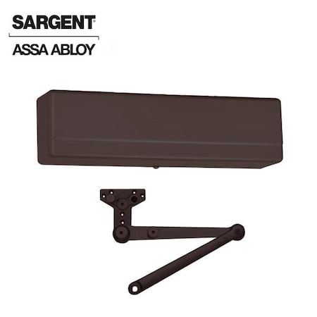 Sargent 1431 Series Surface Mechanical Closer Heavy Duty with Hold Open Arm with Parallel Stop Dark Oxidized SRG-1431-PSH-10BE